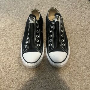 Converse Black and White Slip-On Shoes